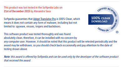 Security Scan by softpedia.com